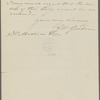 Letter from George Graham