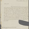 Letter from William Jones