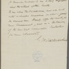 Letter from George William Featherstonehaugh