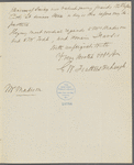 Letter from George William Featherstonhaugh