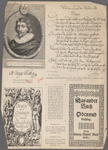 Georg Rodolf Weckerlin. Nach D. M. Mytens gestochen von W. Faithorne. Oden and Gesange furch Georg-Rodolf Weckerlin.