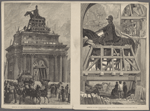 Removal of the Wellington statue, Hyde Park-corner (sketched Jan. 25). Removal of the Wellington statue, Hyde Park-corner (sketched Feb. 27).