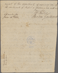 Letter from Theodore Gaillard