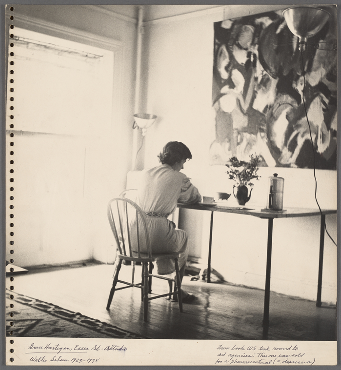 Grace Hartigan in her Essex Street studio