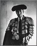 Walter Silver in a matador's costume. Grace Hartigan's Essex Street Studio.