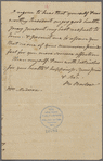 Letter from Ruth Barlow to Dolley Madison