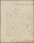Letter from Walter Langdon to Dolley Madison