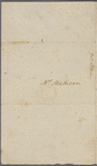 Letter from Edward Coles to Dolley Madison