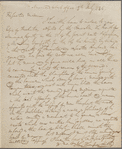 Letter from John Thompson Kilby to Dolley Madison