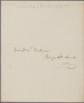 Letter from John Thompson Kilby to Dolley Madison