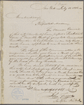 Letter from John Frazee to Dolley Madison