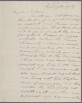 Letter from unknown to Dolley Madison