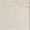 Letter from unknown to Dolley Madison