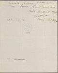 Letter from unknown to Dolley Madison