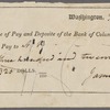 Check signed by James Madison