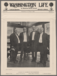 A group of leaders at the exposition. George A. Post. George Westinghouse. Charles Warren Fairbanks. J. Alexander Brown.
