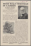 Walt Whitman (about 1869). Whitman's home in Camden