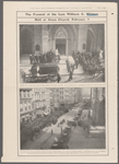 Bearing the casket from Grace Church after the funeral services. It was covered with a blanket of violets and lilies of the valley. The crowd that filled Broadway in front of Grace Church during and after the funeral services. The throng was vast, but orderly, and was kept well in hand by the police. Above picture was taken just as people commenced leaving the church.