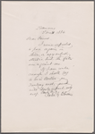 Facsimile of letter headed "Danvers," dated 5 Mo. 3. 1884, signed John G. Whittier