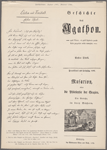 a. Seite 1. und Anfang von Seite 2 der eigenhändigen Reinschrift von Wielands Clelia un Sinibald... b. Titel der ersten Ausgabe von Wieland's "Agathon"... c. Titel de ersten Ausgabe von Wielands "Musarion" (1768)...
