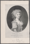 F: L: Wilhelmina de Prusse Princess Hérédit d'Orange et de Nassau &&. Chalco-graphica hagana. 1791