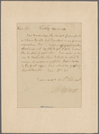Letter to unknown correspondent