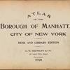 Atlas of the Borough of Manhattan, City of New York. Desk and Library Edition 