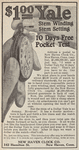$1.00 Yale Stem Winding Stem Setting