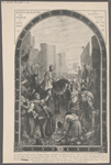 Rufus building the Tower of London. The latest panel at the Royal Exchange