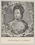 Old print, Mary II, of England