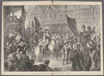 The revolution of 1688: William III. Entering Exeter.