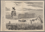 Visit of the Emperor of Germany to St. Petersburg--the emperor and the czar passing the Nicolay Palace. Monument to the Emperor Nicholas. Palace of the Grand Duchess Marie Nicolalevna.
