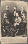 The Jesuit crusade against Germany--the meeting of the emperors. !. William I. of Germany. 2. Francis Joseph I. of Austria. 3. Alexander II. of Russia. 4. Prince Gortschakoff. 5. Count Andrassy. 6. Prince Bismarck.