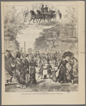 The afternoon drive of the Emperor William of Germany. Scene in the Thier-Garten, Berlin. [Inset:] The emperor's equipage