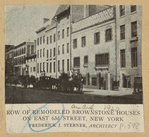 Row of remodeled brownstone houses on East 63d Street, New York
