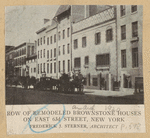 Row of remodeled brownstone houses on East 63d Street, New York
