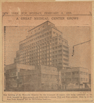 New building of the Memorial Hospital for the treatment of cancer, now being completed on the block bounded by Sixty-seventh and Sixty-eighth streets, York and First avenues 
