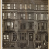 Renaissance Revival brownstones; children on stoop
