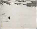 Woman running on a beach