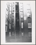 Apartment building with exterior stairwell