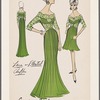 Lace and pleated chiffon dresses