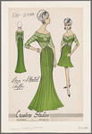 Lace and pleated chiffon dresses