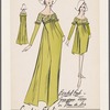 Beaded embroidery and grosgrain trim on peau de soie