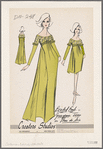 Beaded embroidery and grosgrain trim on peau de soie