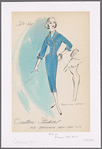 Fitted shirtwaist dress with lapel notch repeated on back yoke