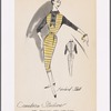 Jumper-style striped dress with contrast placket, collar and sleeves and back closing