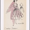 Shirtwaist dress with pintucked bodice, soft-pleated skirt and embroidered trim