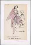 Shirtwaist dress with pintucked bodice, soft-pleated skirt and embroidered trim