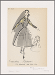 Fly-front shirtwaist dress with Peter Pan collar, large patch pockets on full skirt and plaid jacket