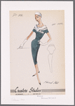 Navy sheer wrap dress with layered portrait collar